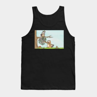 Owl and Beaver Happy Birthday Tank Top